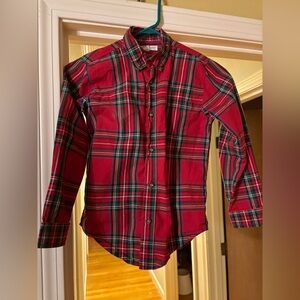 Hope & Henry Kids Red Plaid Button Down Shirt